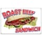 Signmission Roast Beef Sandwich Banner Concession Stand Food Truck Single Sided B-60 Roast Beef Sandwich19 - alternate 1